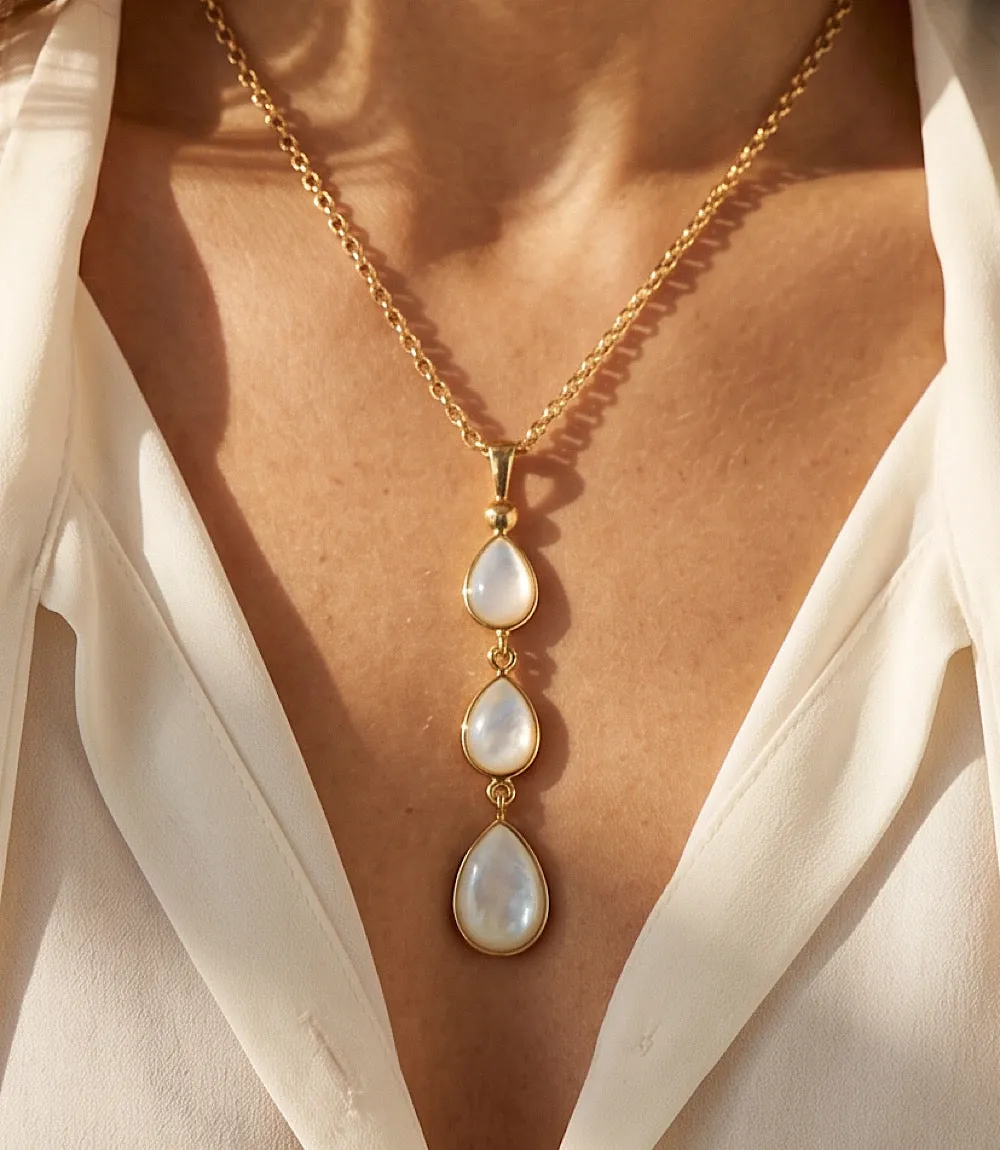 Triple Pearl Necklace sold by Karen Kane