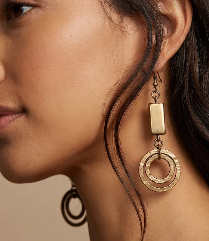 Multi Hoop Drop Earrings made by Karen Kane