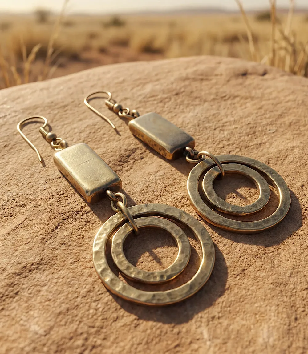 Multi Hoop Drop Earrings sold by Karen Kane product image thumbnail 5