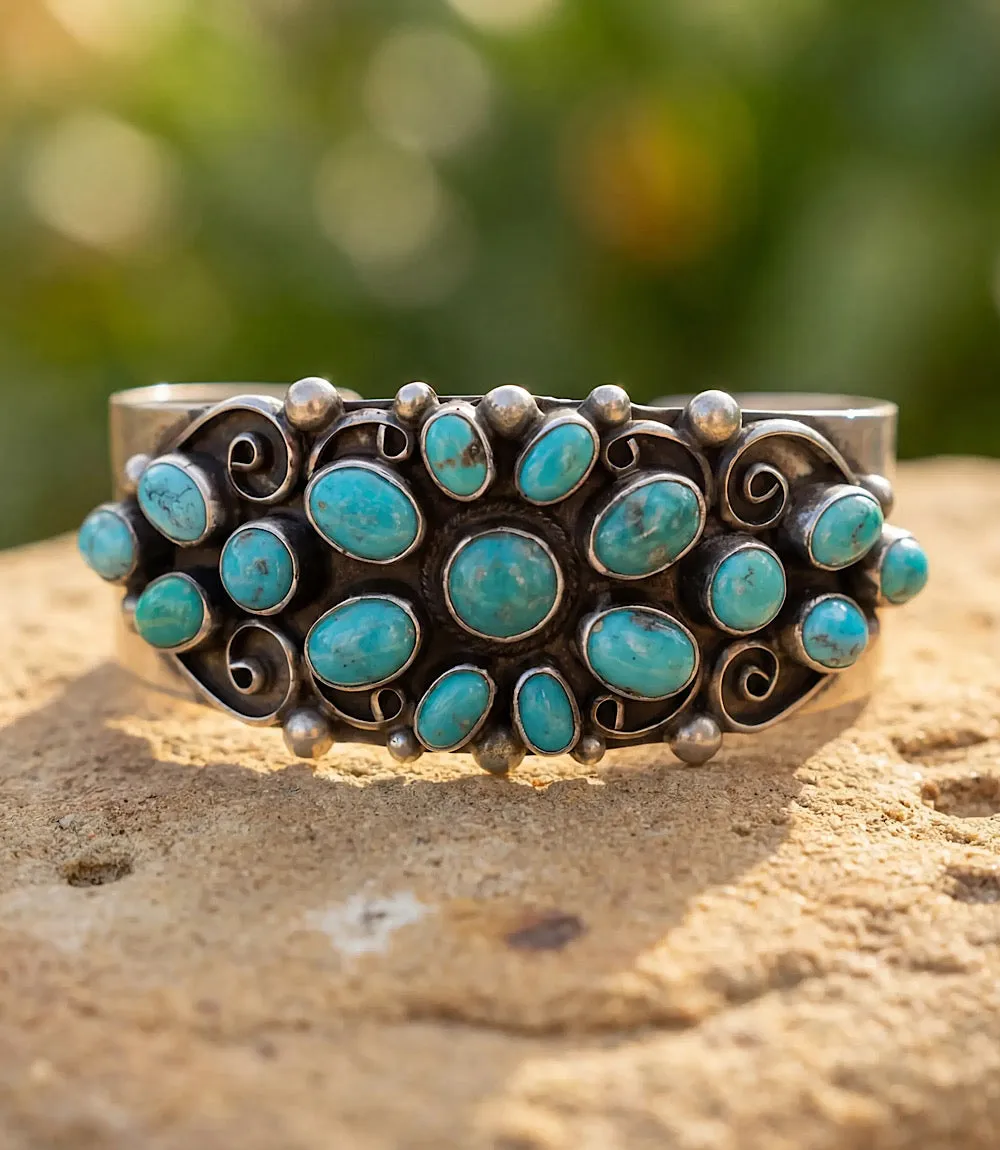 Embellished Turquoise Cuff Bracelet sold by Karen Kane