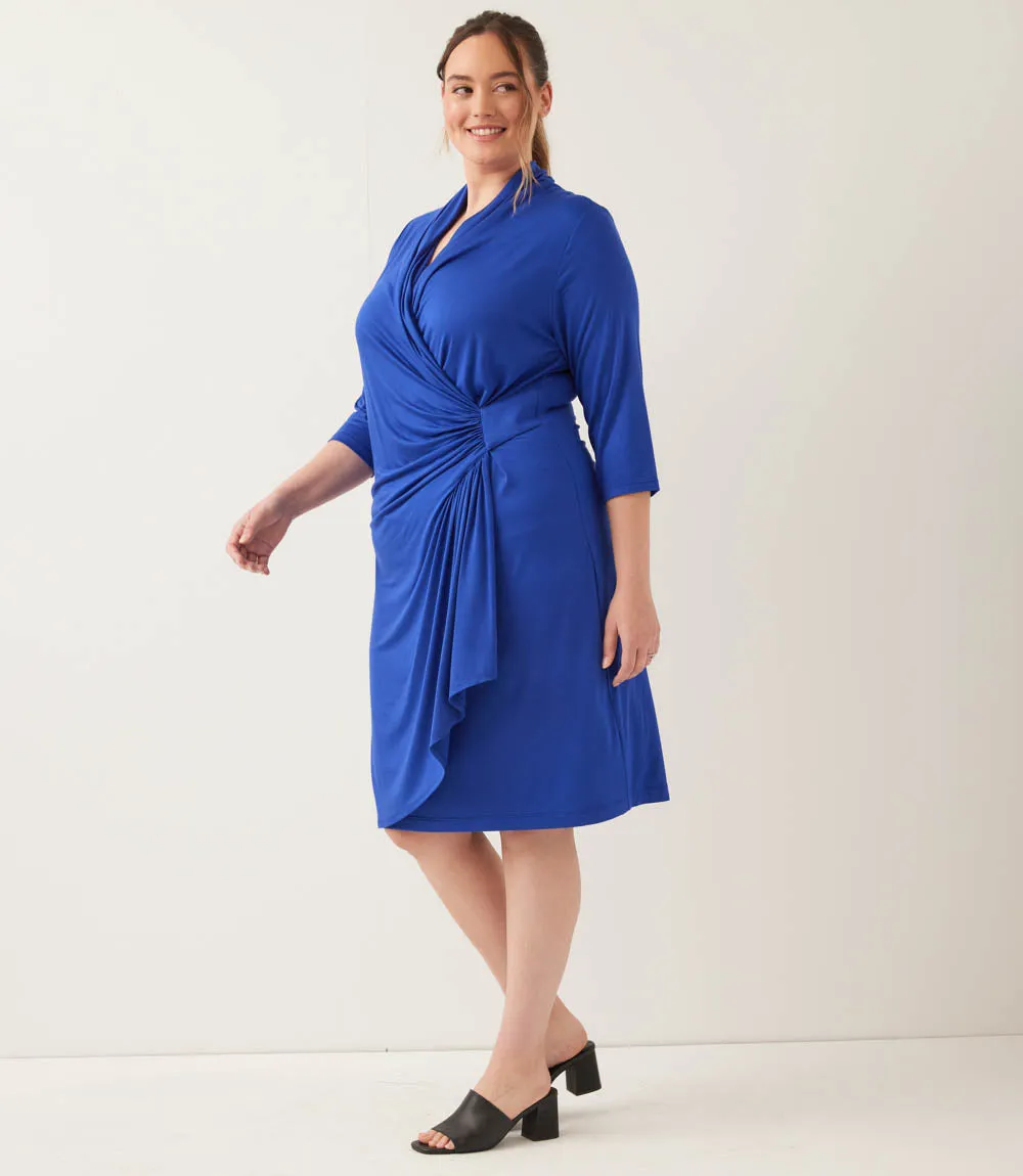Plus Size 3/4 Sleeve Cascade Wrap Dress sold by Karen Kane product image thumbnail 2