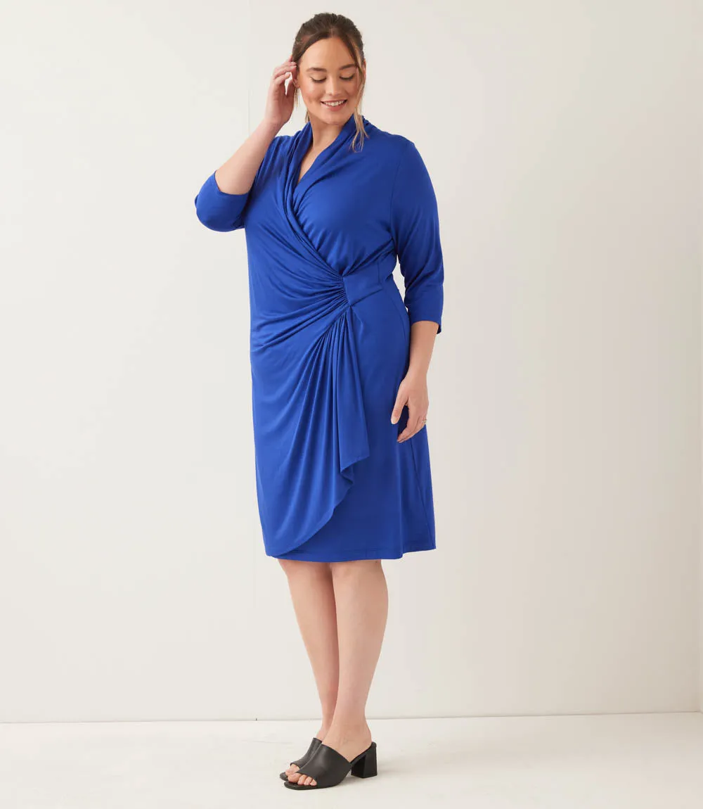 Plus Size 3/4 Sleeve Cascade Wrap Dress sold by Karen Kane product image thumbnail 3
