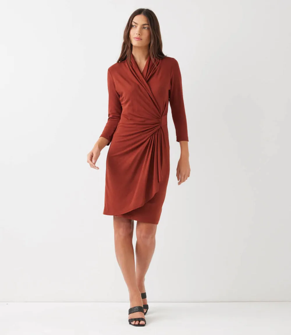 3/4 Sleeve Cascade Wrap Dress sold by Karen Kane product image thumbnail 2