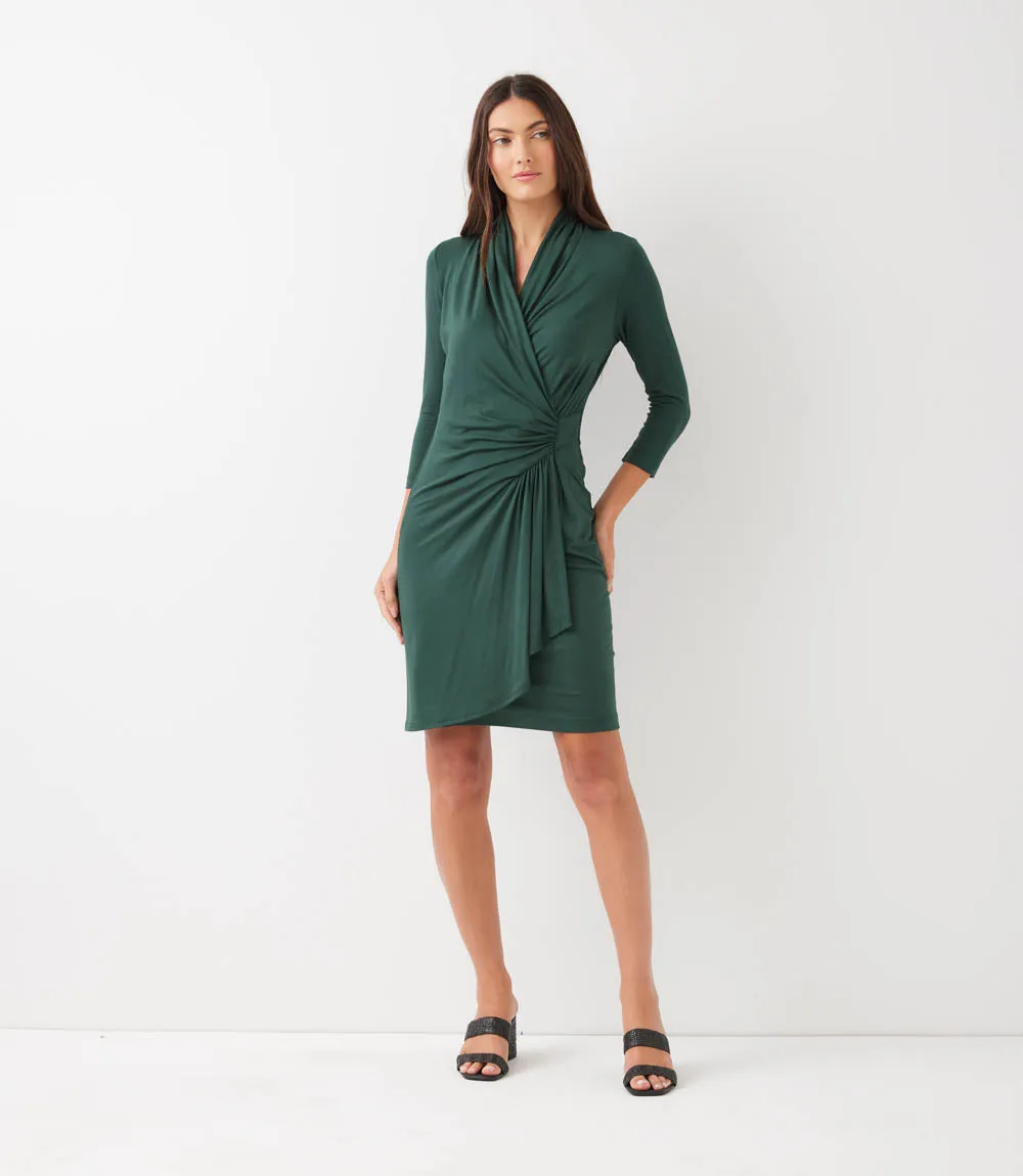 3/4 Sleeve Cascade Wrap Dress sold by Karen Kane product image thumbnail 5