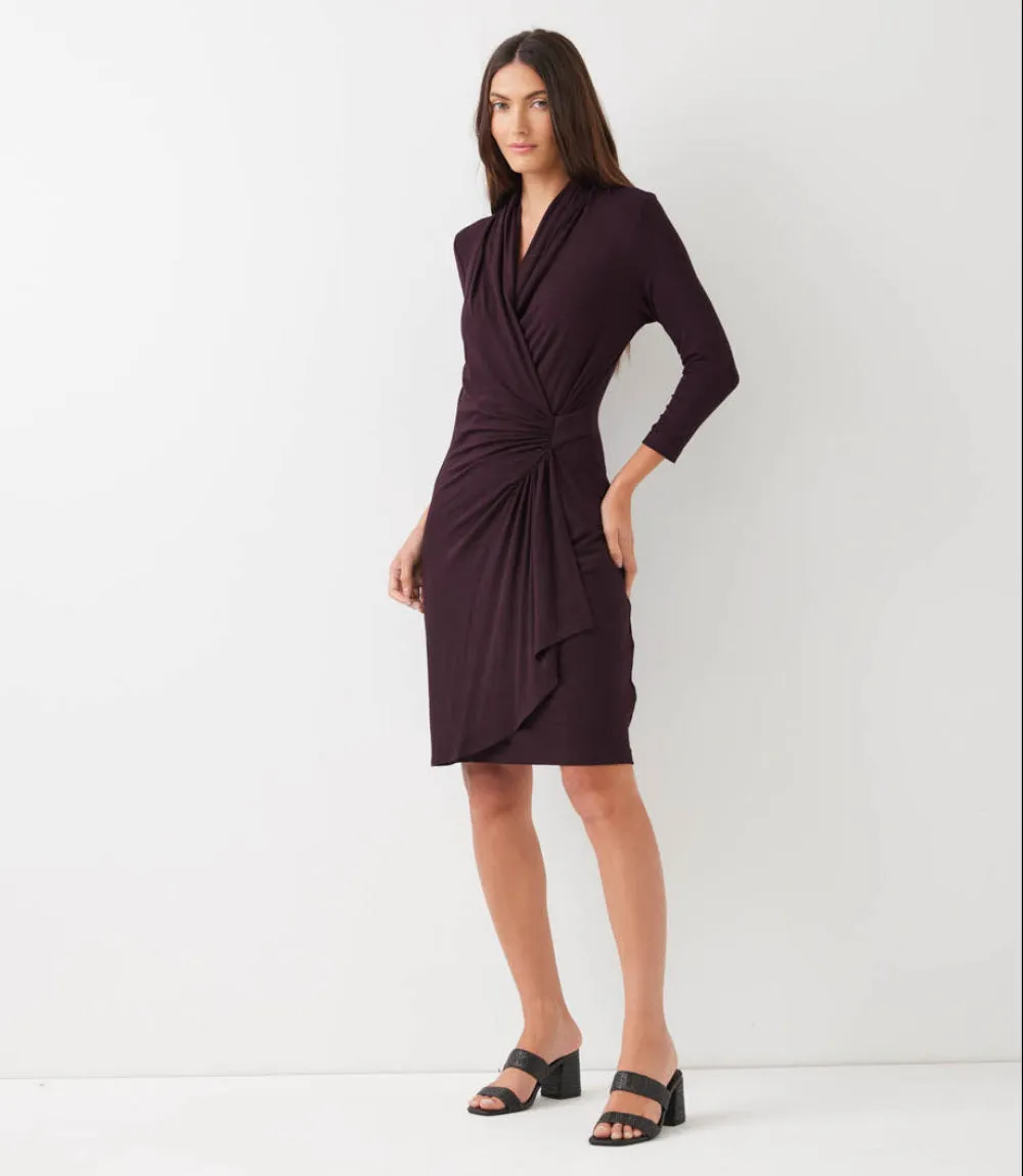 3/4 Sleeve Cascade Wrap Dress sold by Karen Kane product image thumbnail 4