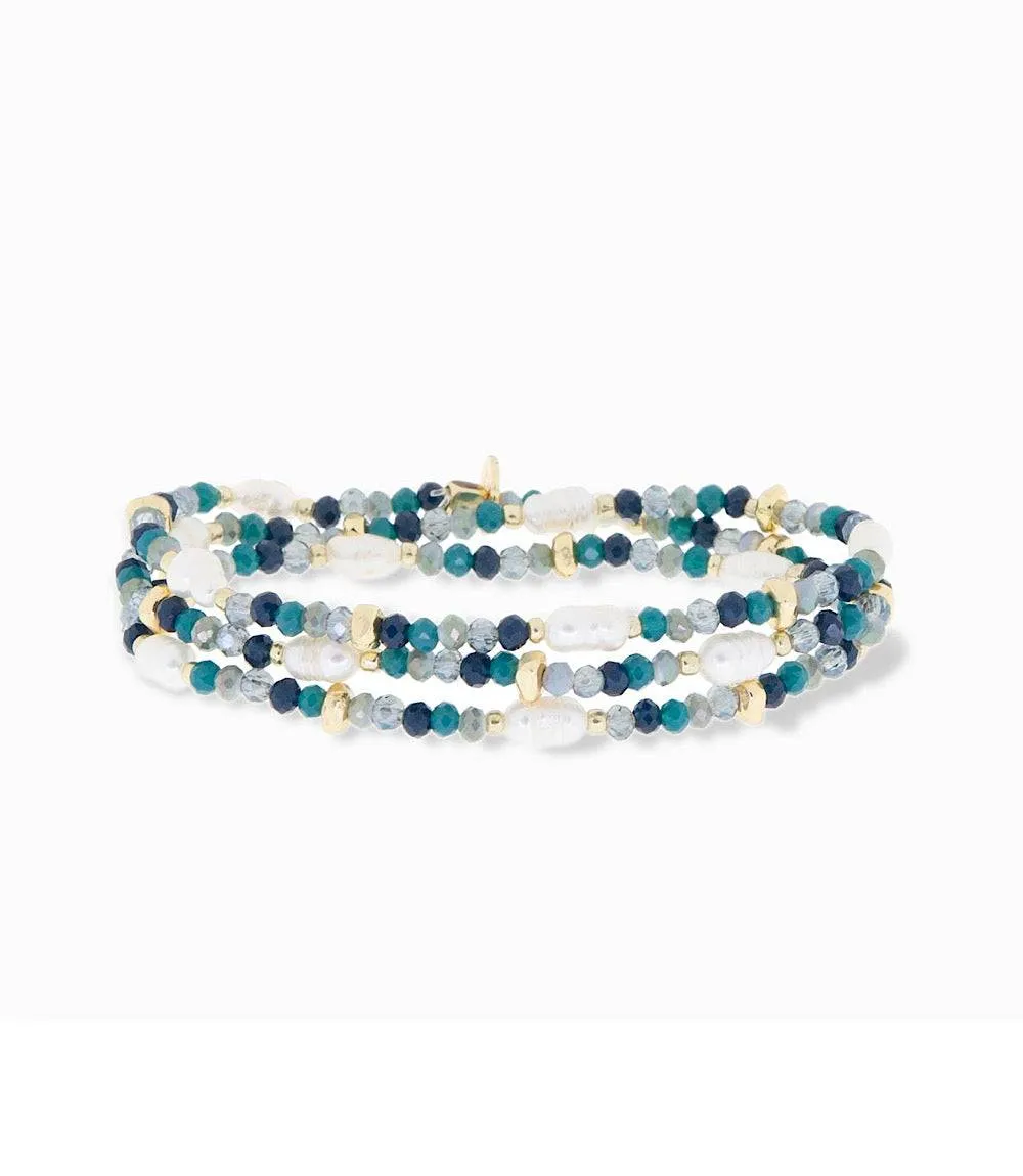 Beaded Gemstone And Pearl Stretch Bracelet sold by Karen Kane product image thumbnail 5