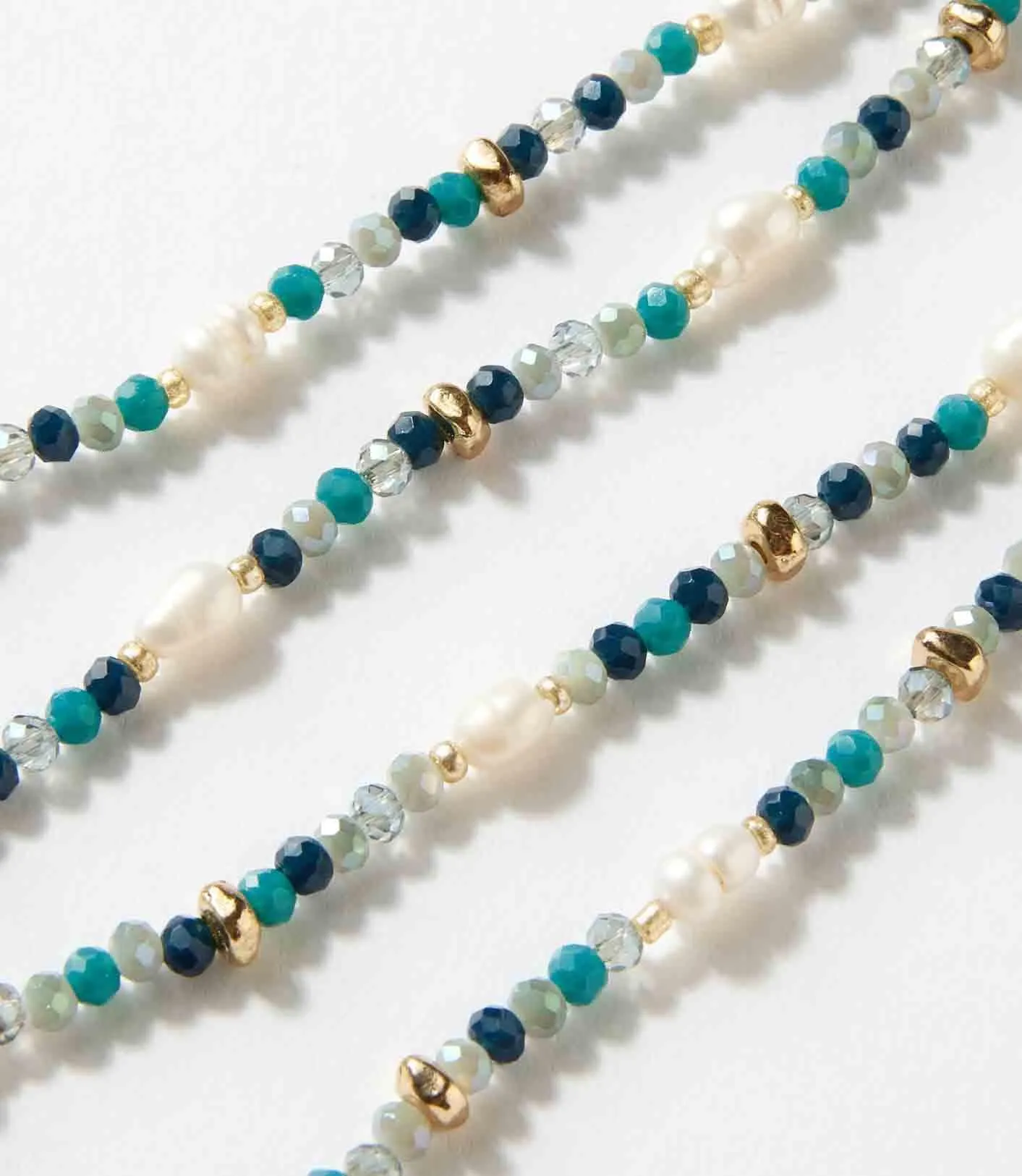 Beaded Gemstone And Pearl Stretch Bracelet sold by Karen Kane product image thumbnail 2