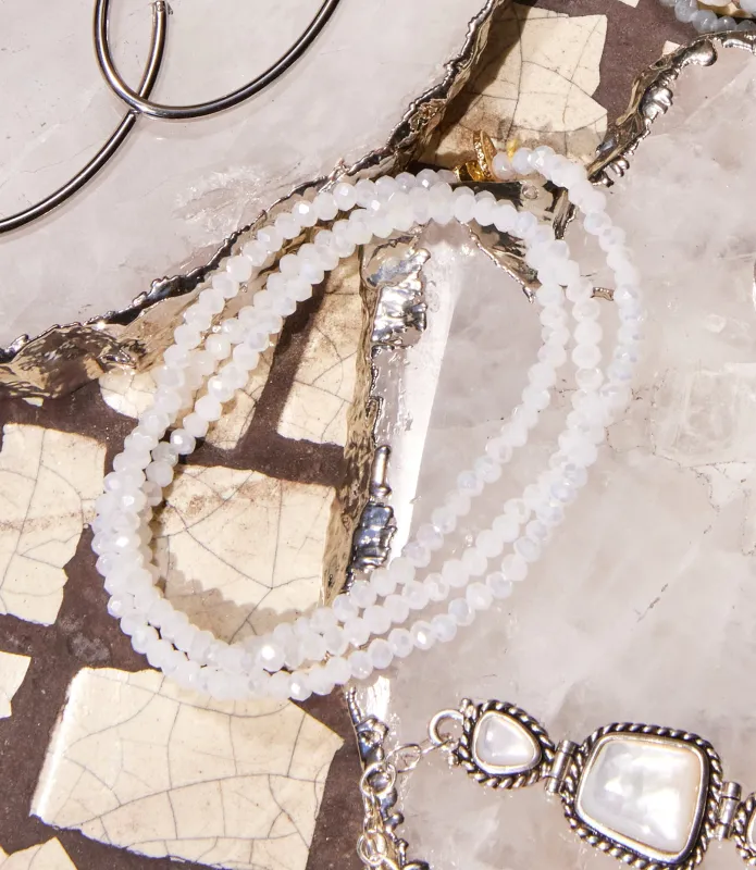 Crystal Beaded Stretch Bracelet made by Karen Kane