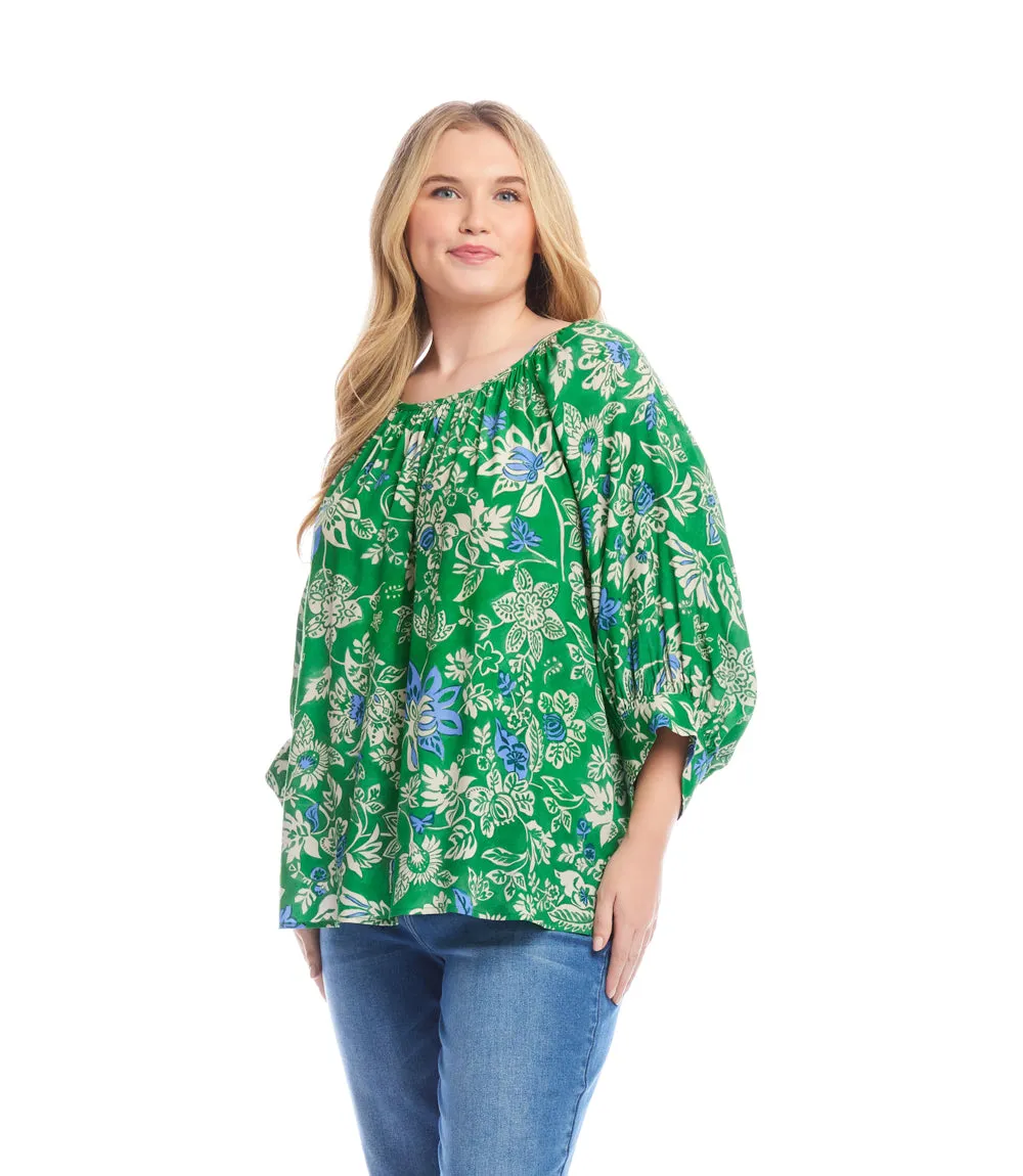 Plus Size Blouson Sleeve Top sold by Karen Kane product image thumbnail 2