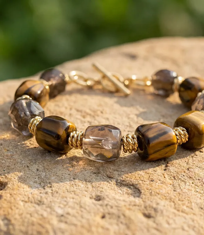 Tigers Eye Link Bracelet made by Karen Kane