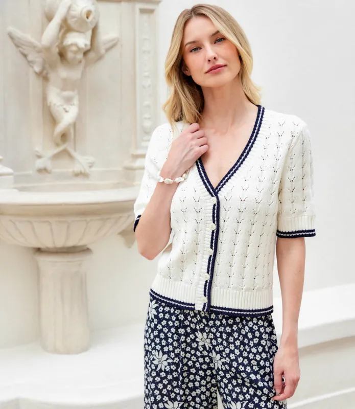Short Sleeve Cardigan Sweater made by Karen Kane