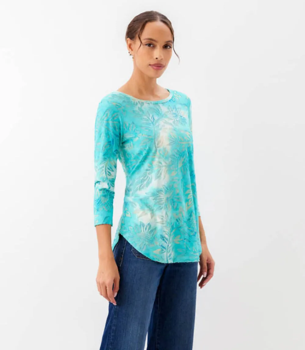 3/4 Sleeve Burnout Shirttail Top sold by Karen Kane product image thumbnail 2