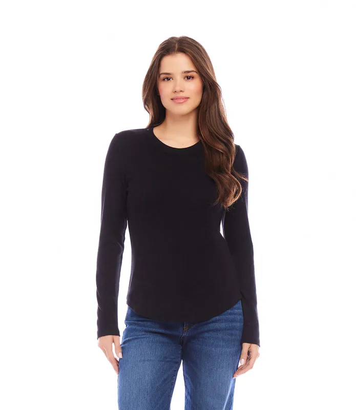 Long Sleeve Crew Neck Tee made by Karen Kane