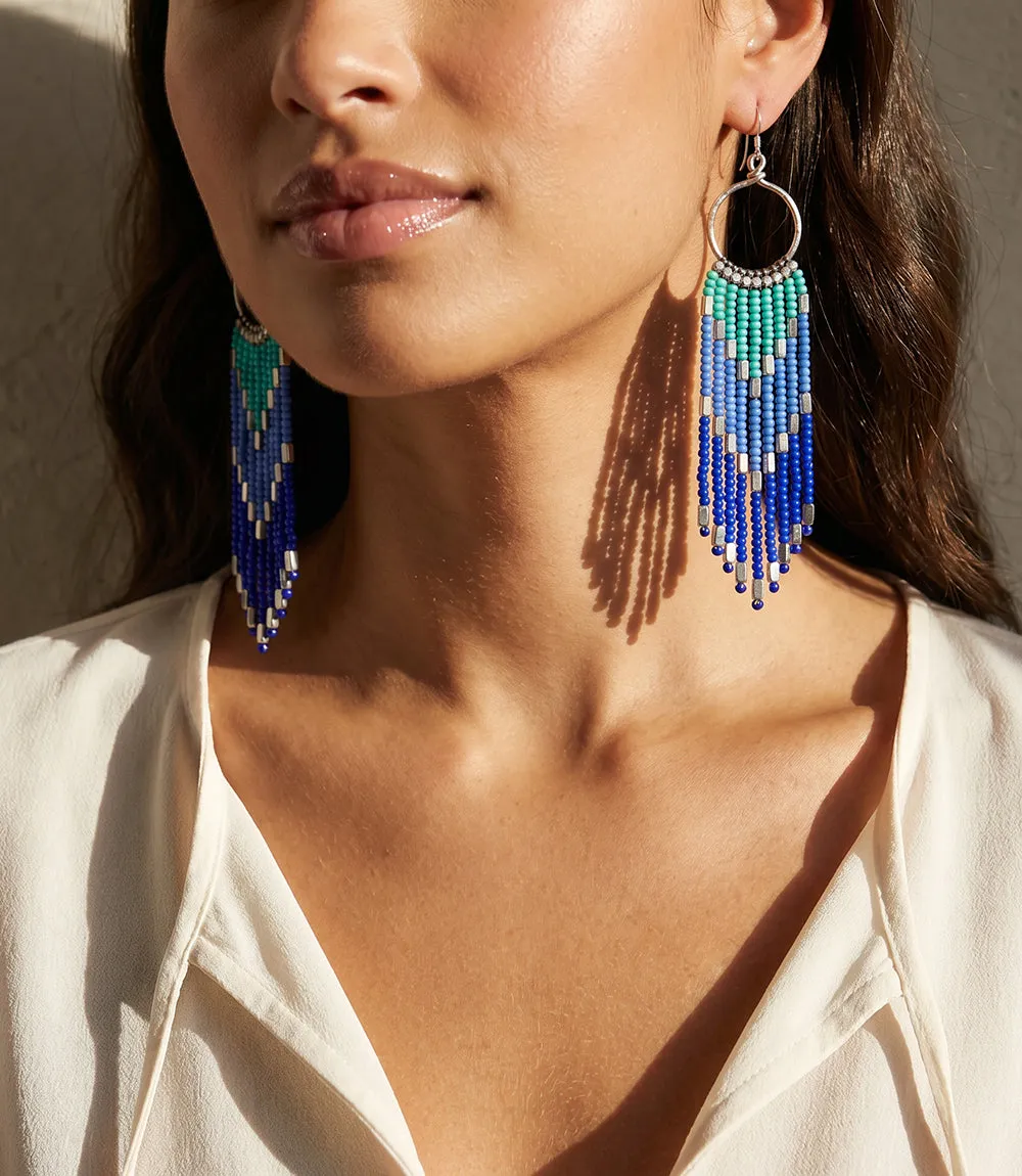 Beaded Statement Earrings sold by Karen Kane