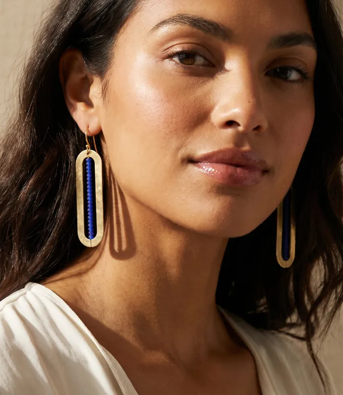Beaded Oval Earrings made by Karen Kane