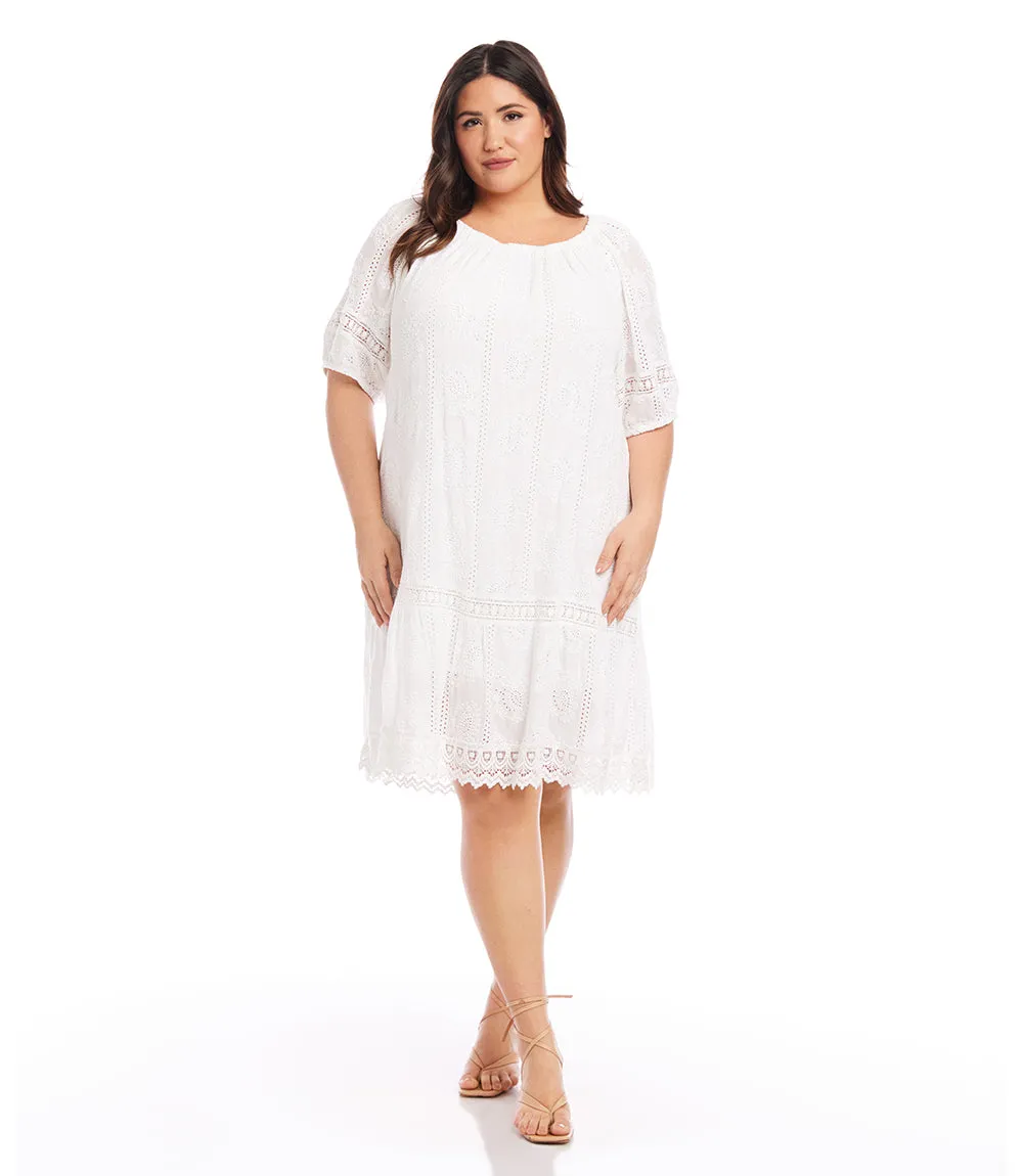 Plus Size Short Sleeve Embroidered Dress sold by Karen Kane product image thumbnail 2
