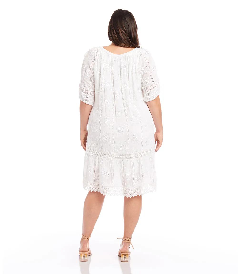 Plus Size Short Sleeve Embroidered Dress sold by Karen Kane product image thumbnail 4