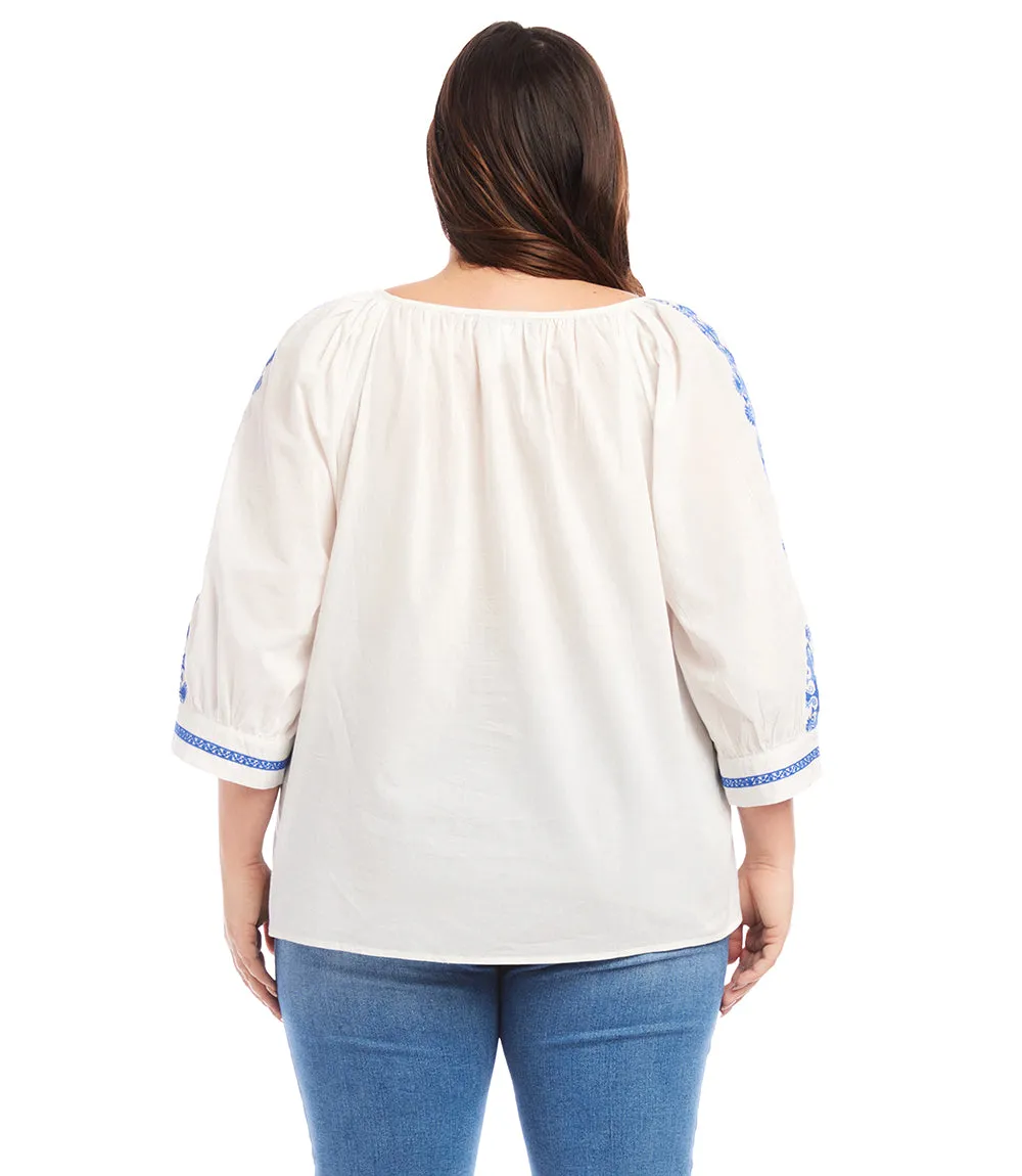 Plus Size Embroidered Top sold by Karen Kane product image thumbnail 2