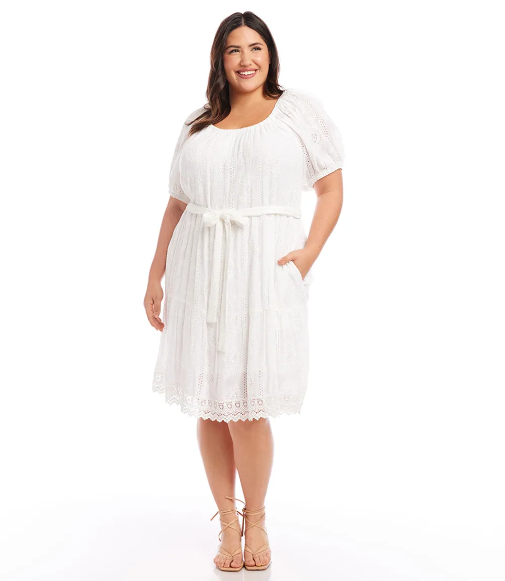 Plus Size Embroidered Puff Sleeve Dress sold by Karen Kane product image thumbnail 3