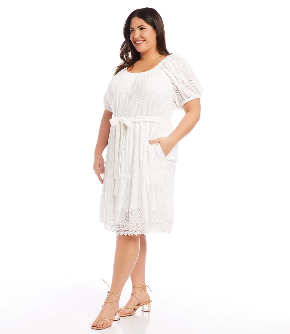 Plus Size Embroidered Puff Sleeve Dress sold by Karen Kane product image thumbnail 5