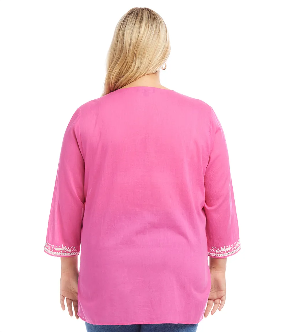 Plus Size Embroidered Tunic sold by Karen Kane product image thumbnail 3