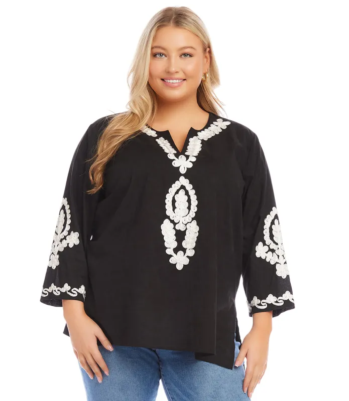 Plus Size Embroidered Tunic made by Karen Kane