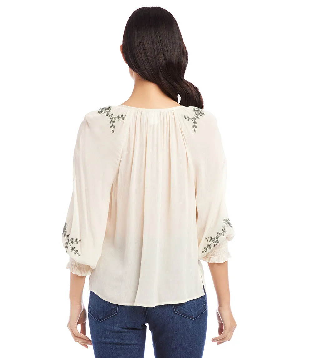 Embroidered Peasant Top sold by Karen Kane product image thumbnail 3