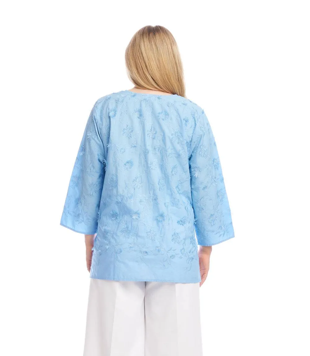 Plus Size 3/4 Sleeve Embroidered Tunic sold by Karen Kane product image thumbnail 4
