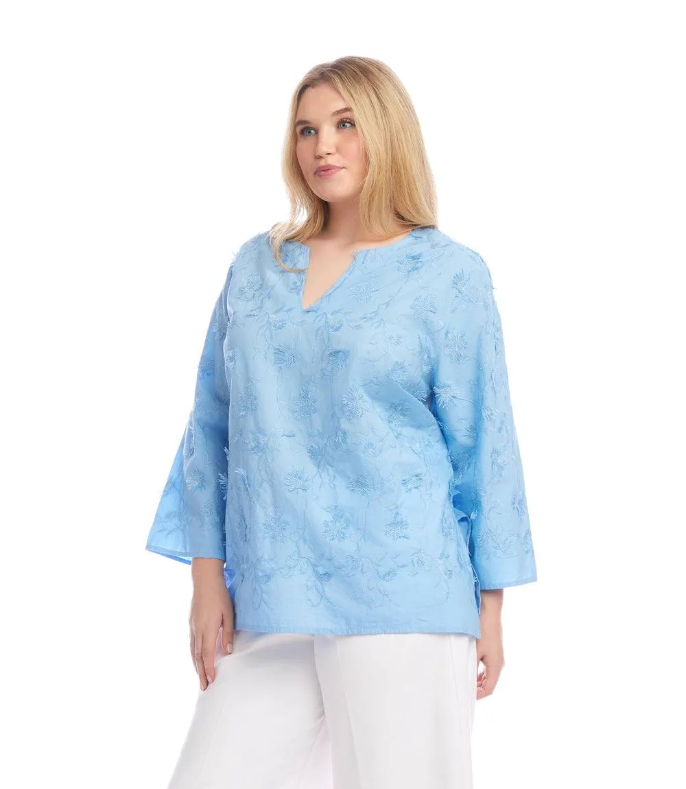 Plus Size 3/4 Sleeve Embroidered Tunic sold by Karen Kane product image thumbnail 2