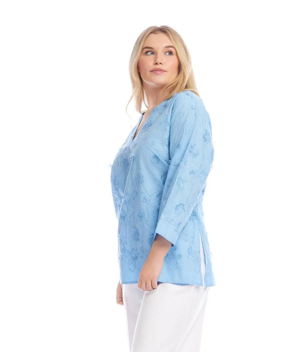 Plus Size 3/4 Sleeve Embroidered Tunic sold by Karen Kane product image thumbnail 3