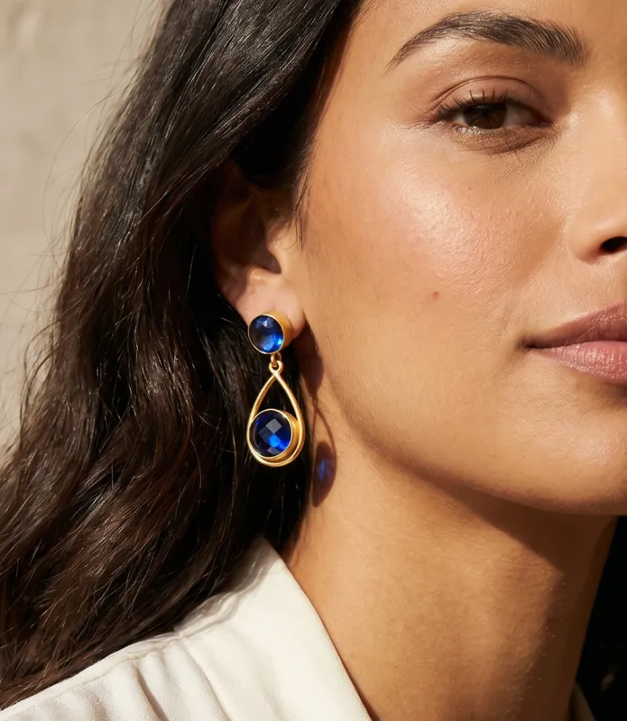 Sapphire Crystal Teardrop Earrings made by Karen Kane
