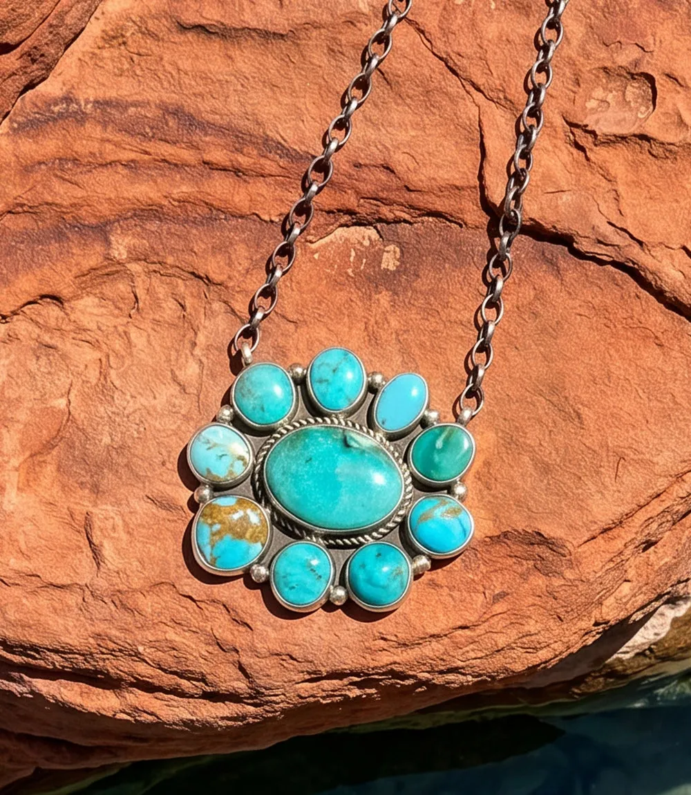 Kingman Turquoise Pendant Necklace sold by Karen Kane product image thumbnail 4