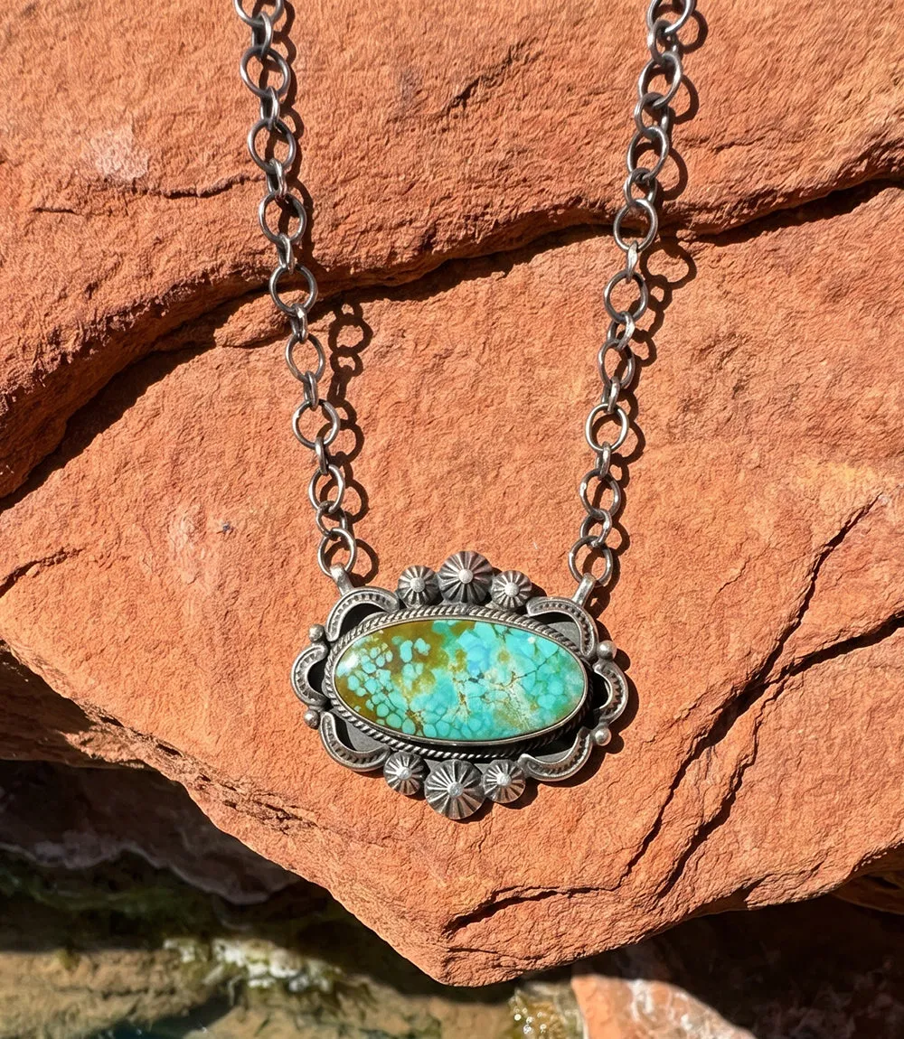 Embellished Oval Pendant Turquoise Necklace sold by Karen Kane product image thumbnail 2