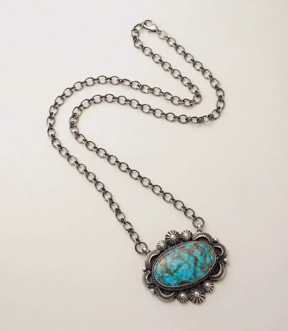 Embellished Oval Pendant Turquoise Necklace sold by Karen Kane product image thumbnail 4