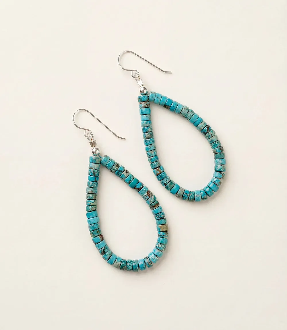 Kingman Turquoise Beaded Teardrop Earrings sold by Karen Kane product image thumbnail 2