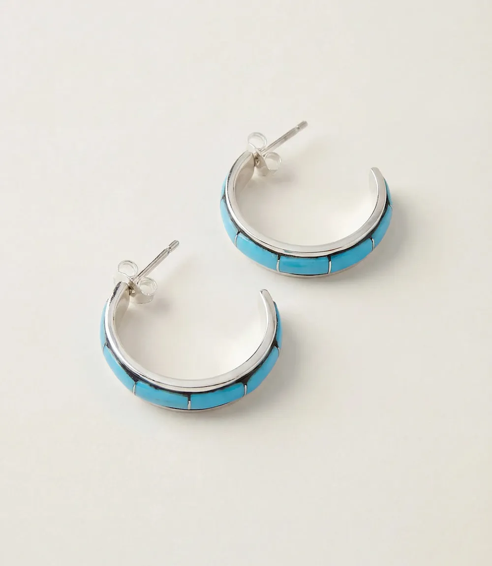 Kingman Turquoise Inlay Earrings sold by Karen Kane product image thumbnail 2