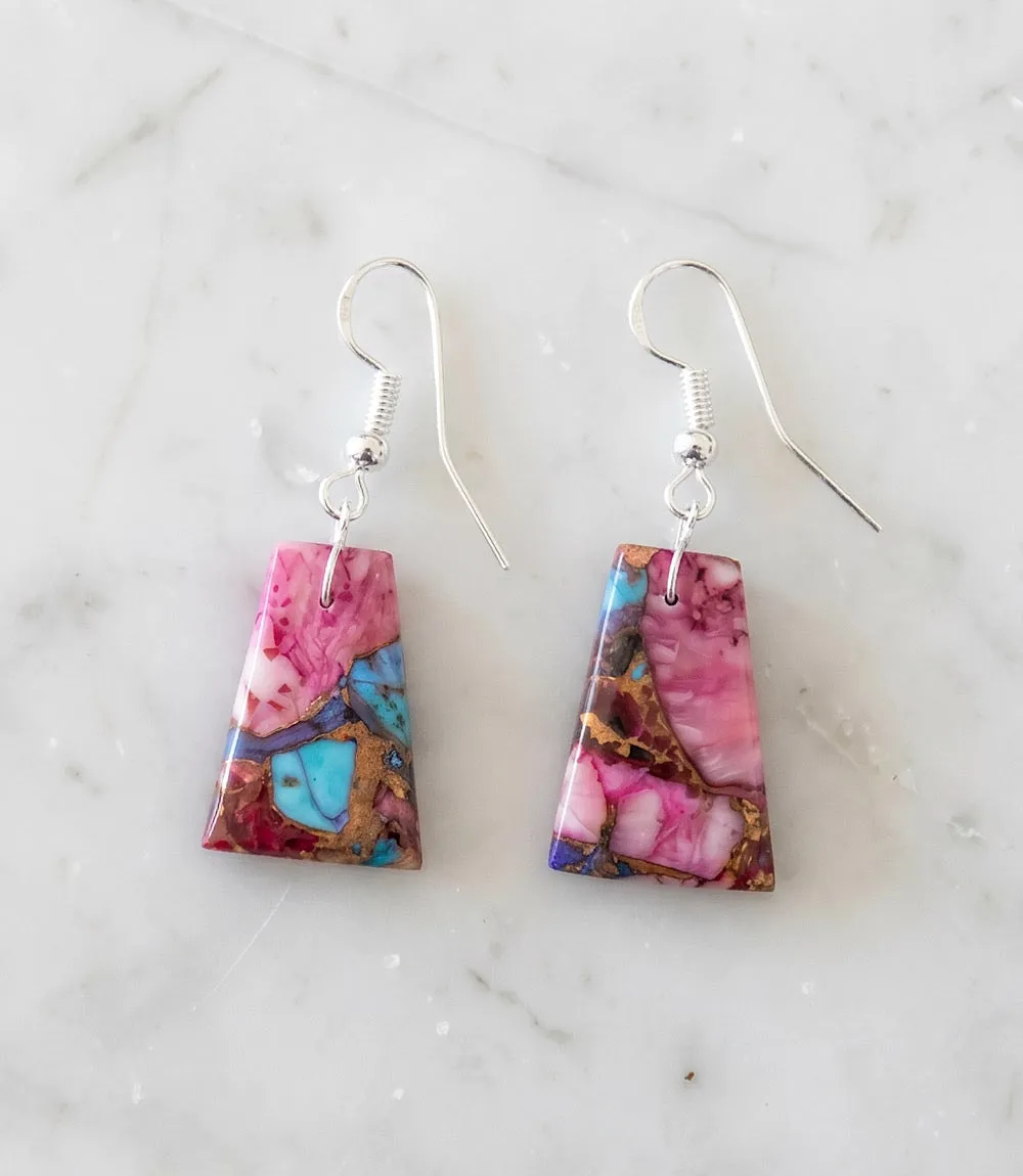 Dahlia Rose Turquoise Earrings sold by Karen Kane product image thumbnail 2