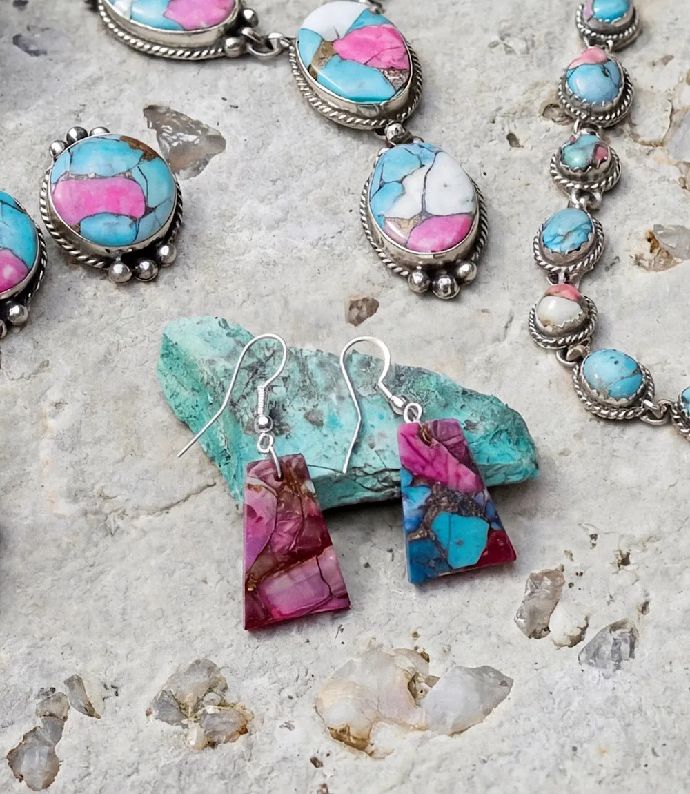 Dahlia Rose Turquoise Earrings sold by Karen Kane product image thumbnail 3