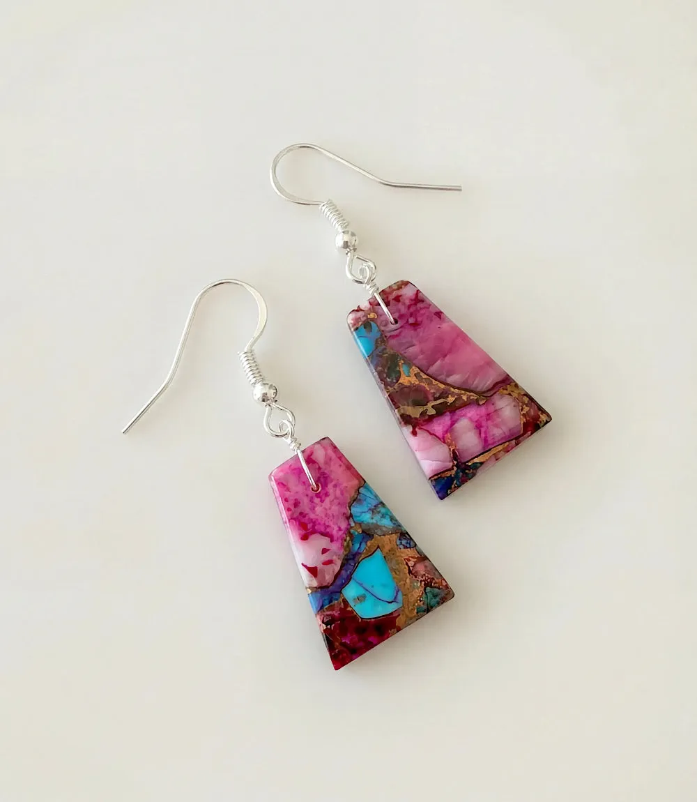 Dahlia Rose Turquoise Earrings sold by Karen Kane product image thumbnail 4