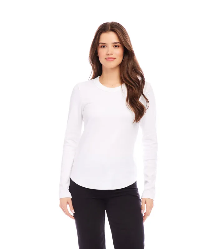 Long Sleeve Crew Neck Tee made by Karen Kane