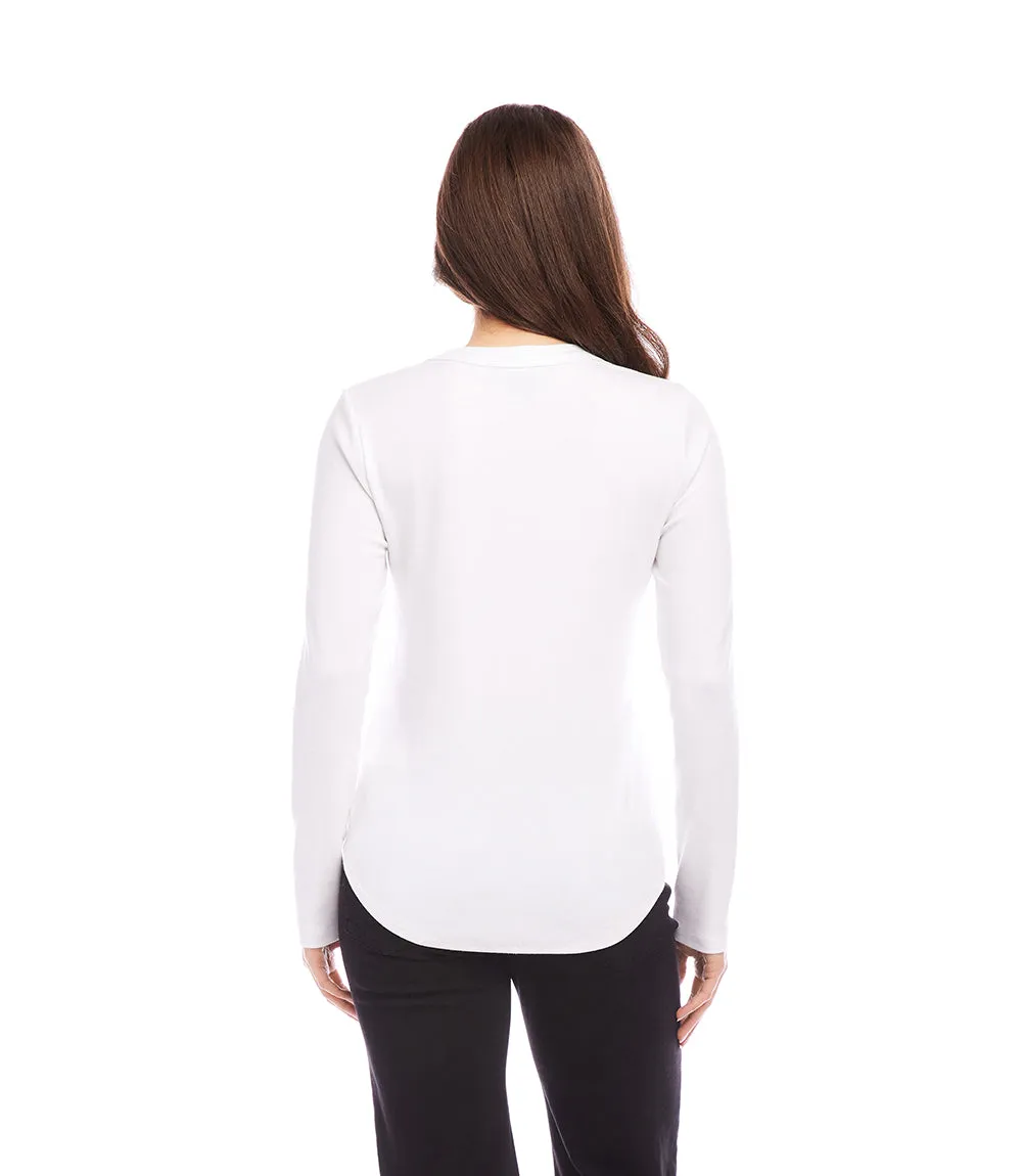 Long Sleeve Crew Neck Tee sold by Karen Kane product image thumbnail 3