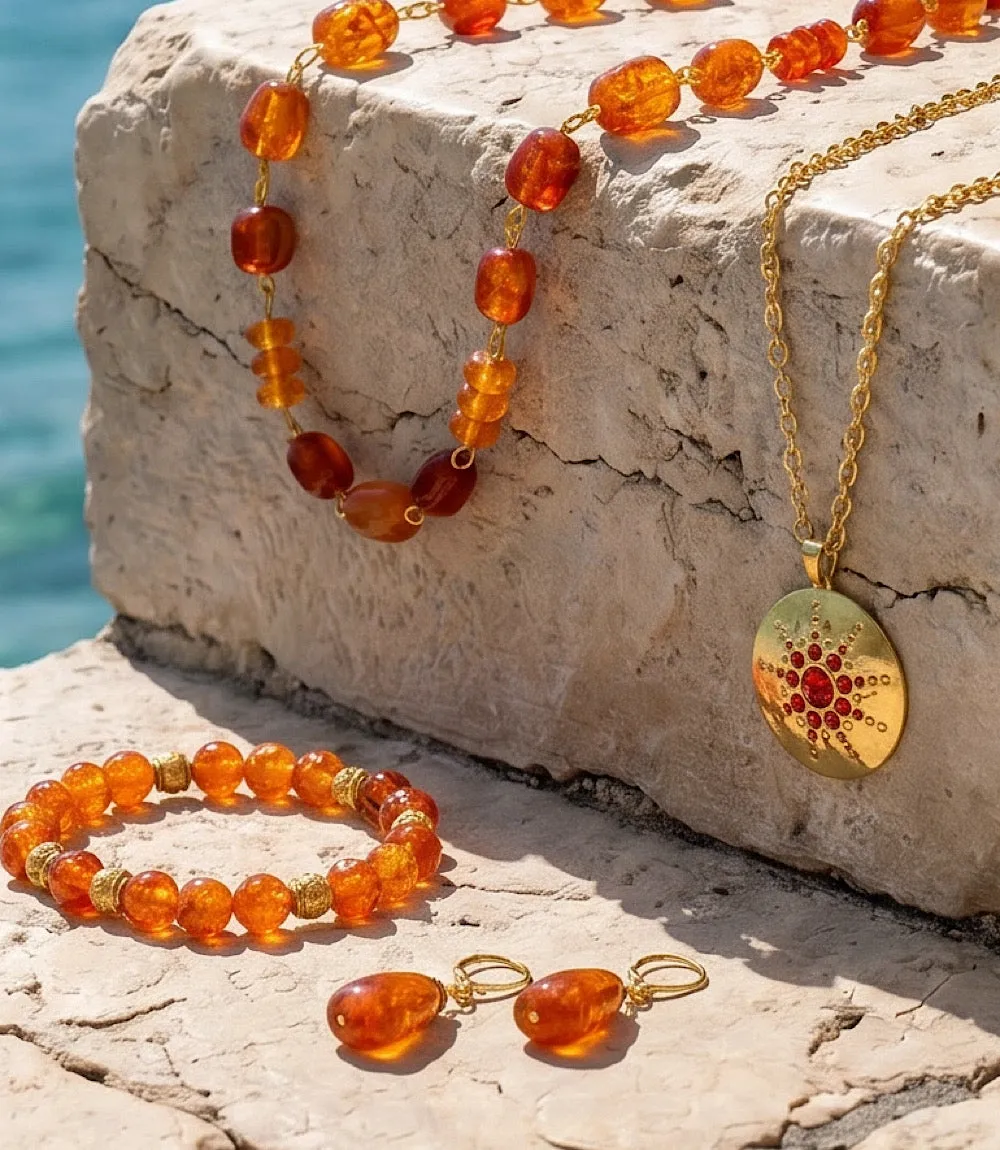 Beaded Amber Bracelet sold by Karen Kane product image thumbnail 5