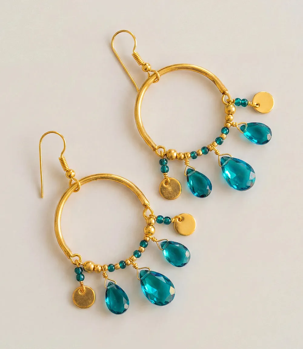 Teal Topaz Dangle Earrings sold by Karen Kane product image thumbnail 3