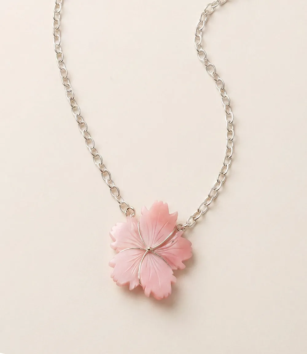 Carved Pink Conch Flower Pendant Necklace sold by Karen Kane product image thumbnail 3