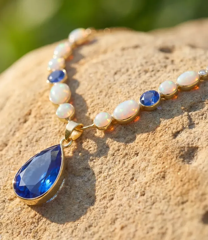 Sapphire Statement Necklace made by Karen Kane