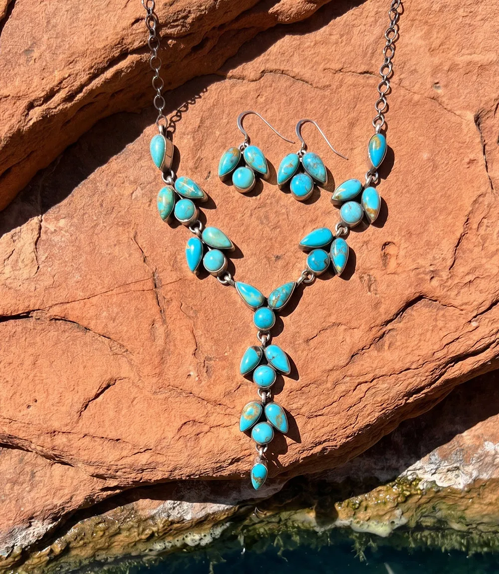 Turquoise Teardrop Cluster Set sold by Karen Kane