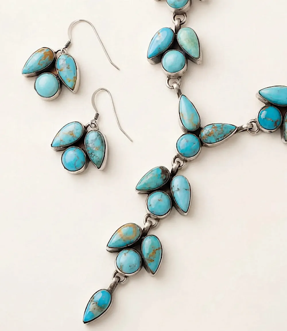 Turquoise Teardrop Cluster Set sold by Karen Kane product image thumbnail 4