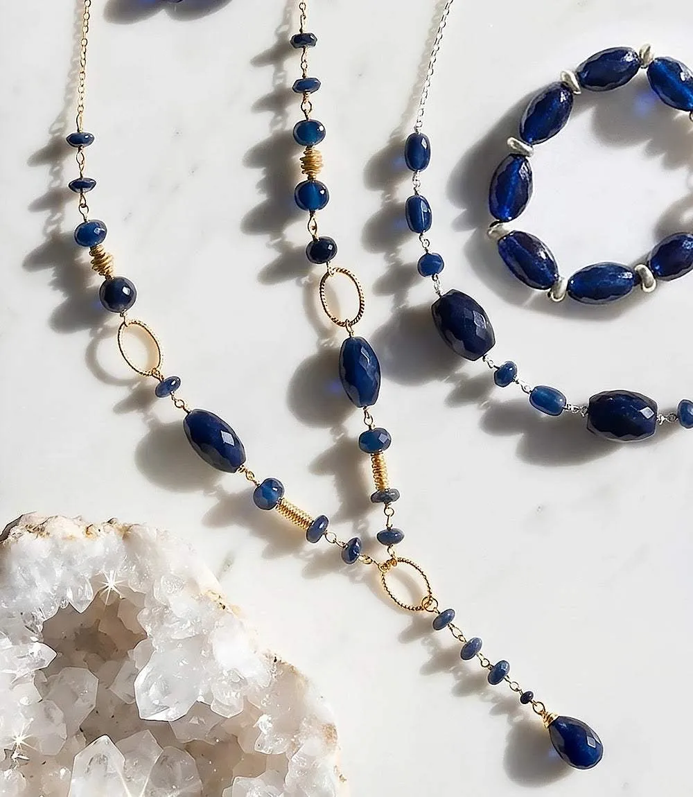 Sapphire Lariat Necklace sold by Karen Kane product image thumbnail 4