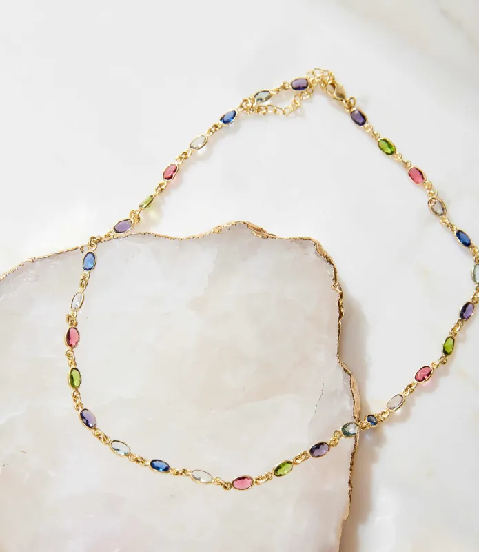 Multi Gemstone Necklace made by Karen Kane
