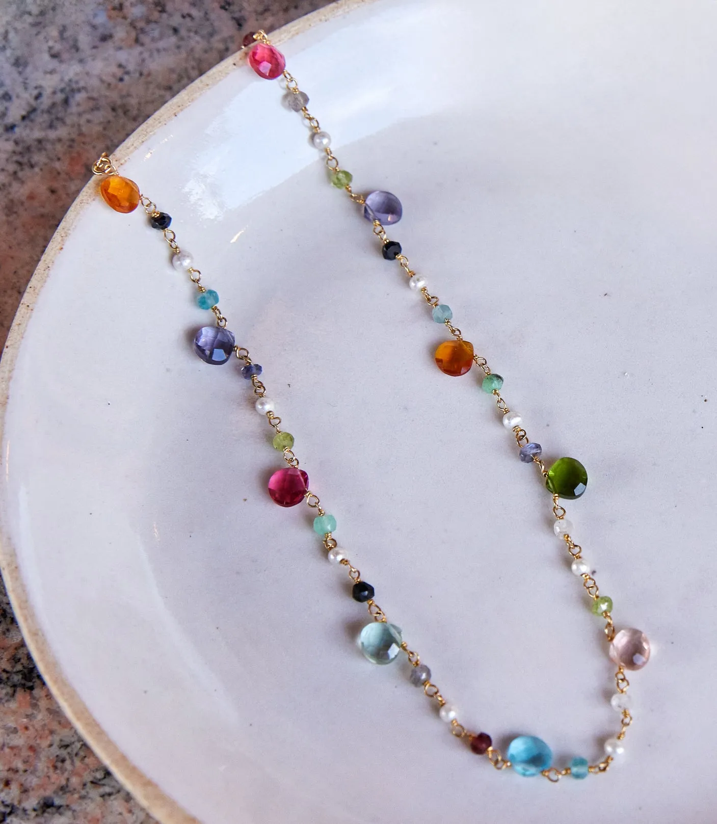 Beaded Gemstone Necklace sold by Karen Kane product image thumbnail 5